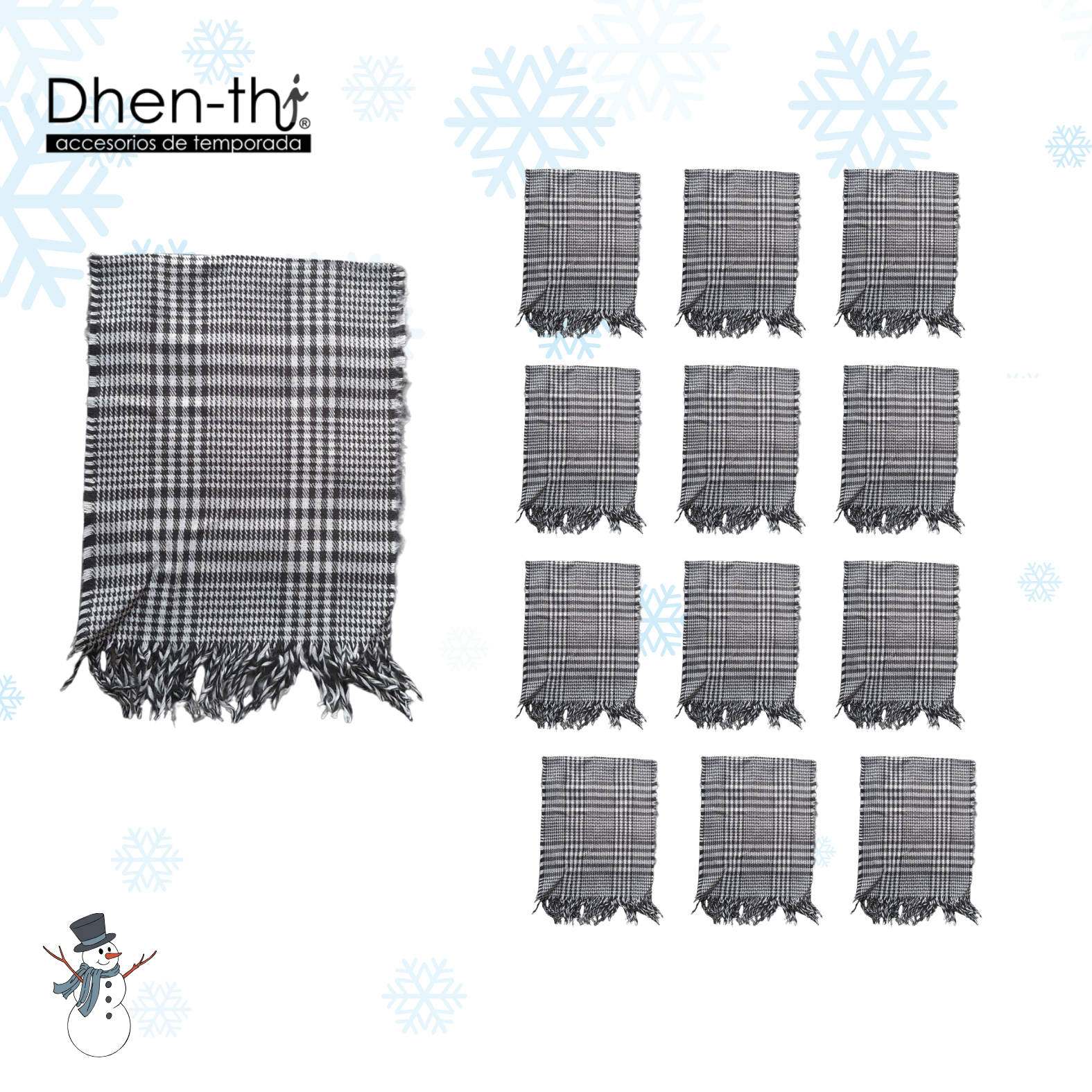 🧣¡Lote de 12 Bufandas con Diseño!🧣