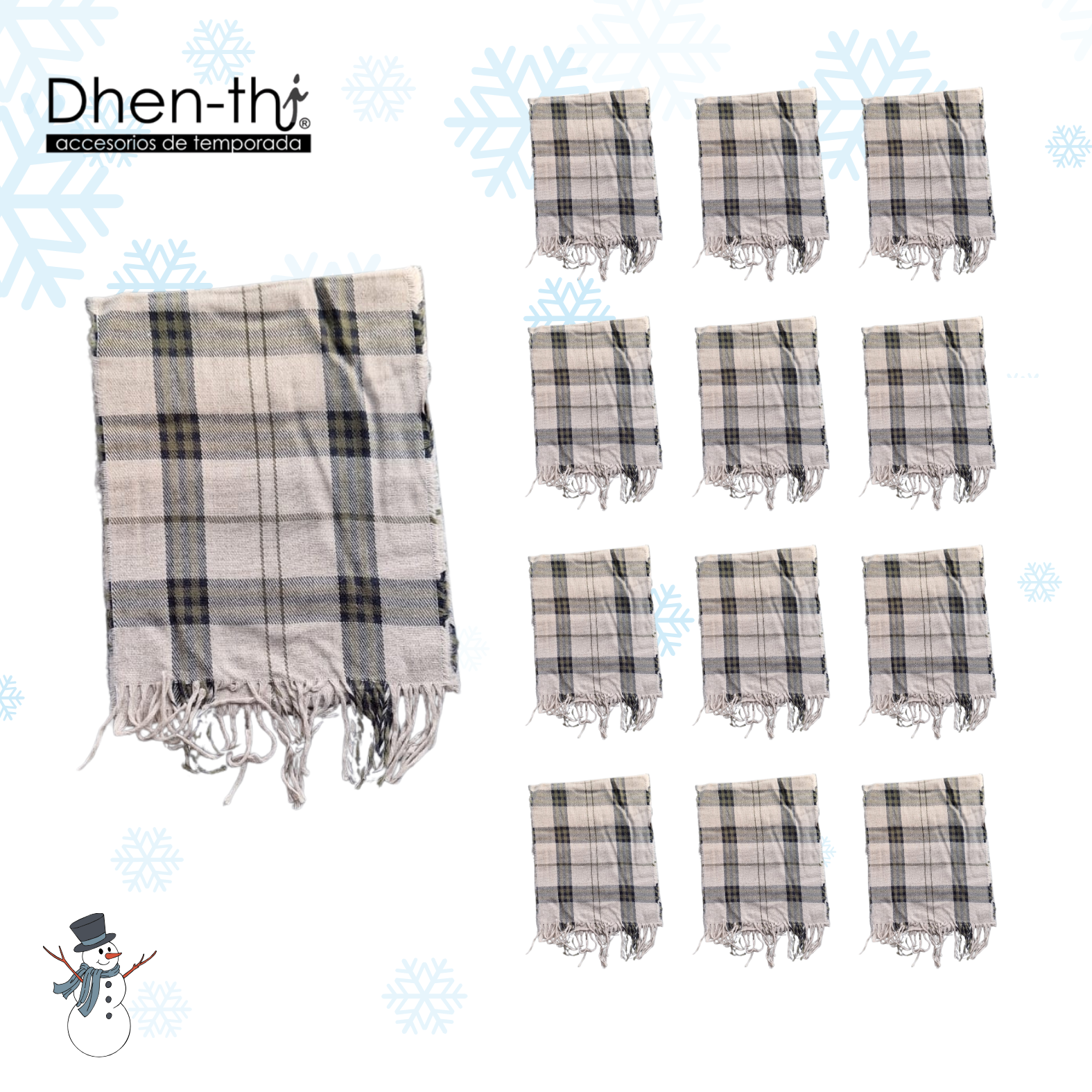 🧣¡Lote de 12 Bufandas con Diseño!🧣