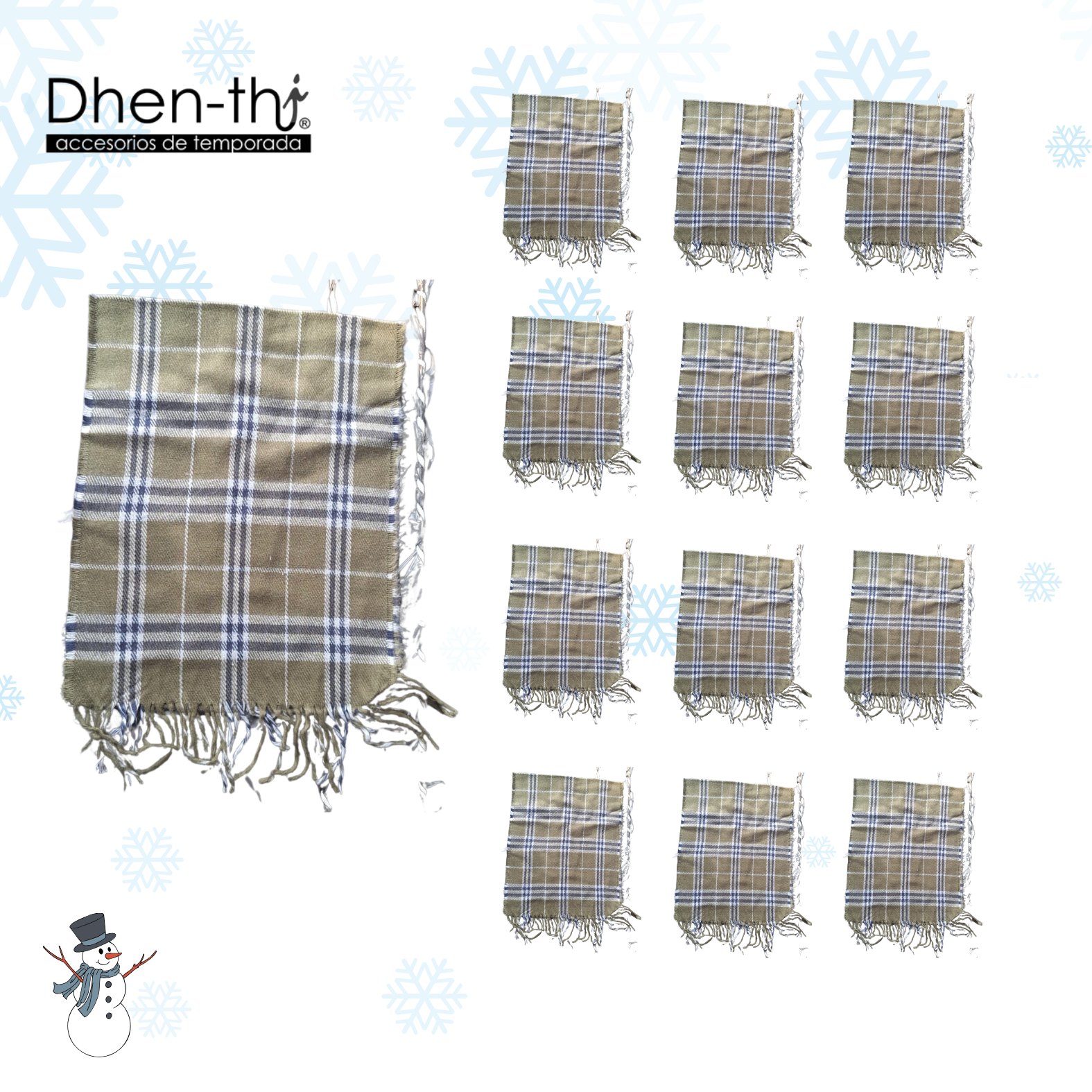 🧣¡Lote de 12 Bufandas con Diseño!🧣