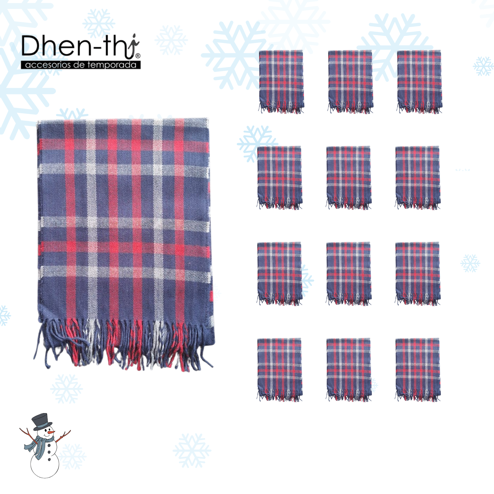 🧣¡Lote de 12 Bufandas con Diseño!🧣