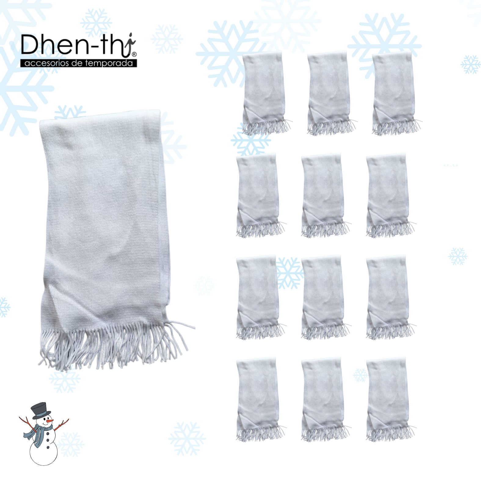 🧣¡Lote de 12 Bufanda Tejida!🧣