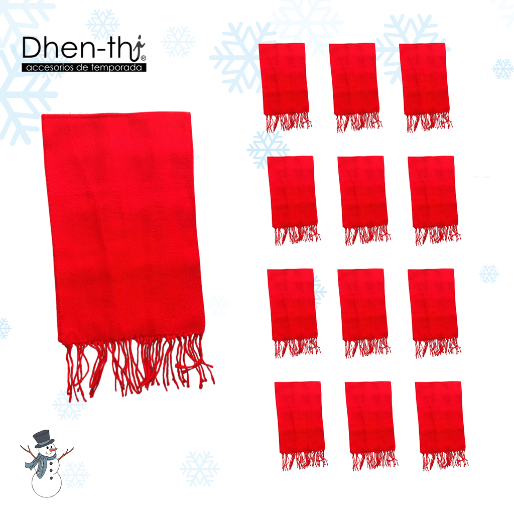 🧣¡Lote de 12 Bufanda Lisa!🧣