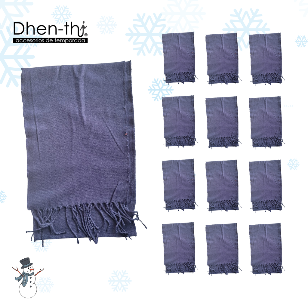 🧣¡Lote de 12 Bufanda Lisa!🧣