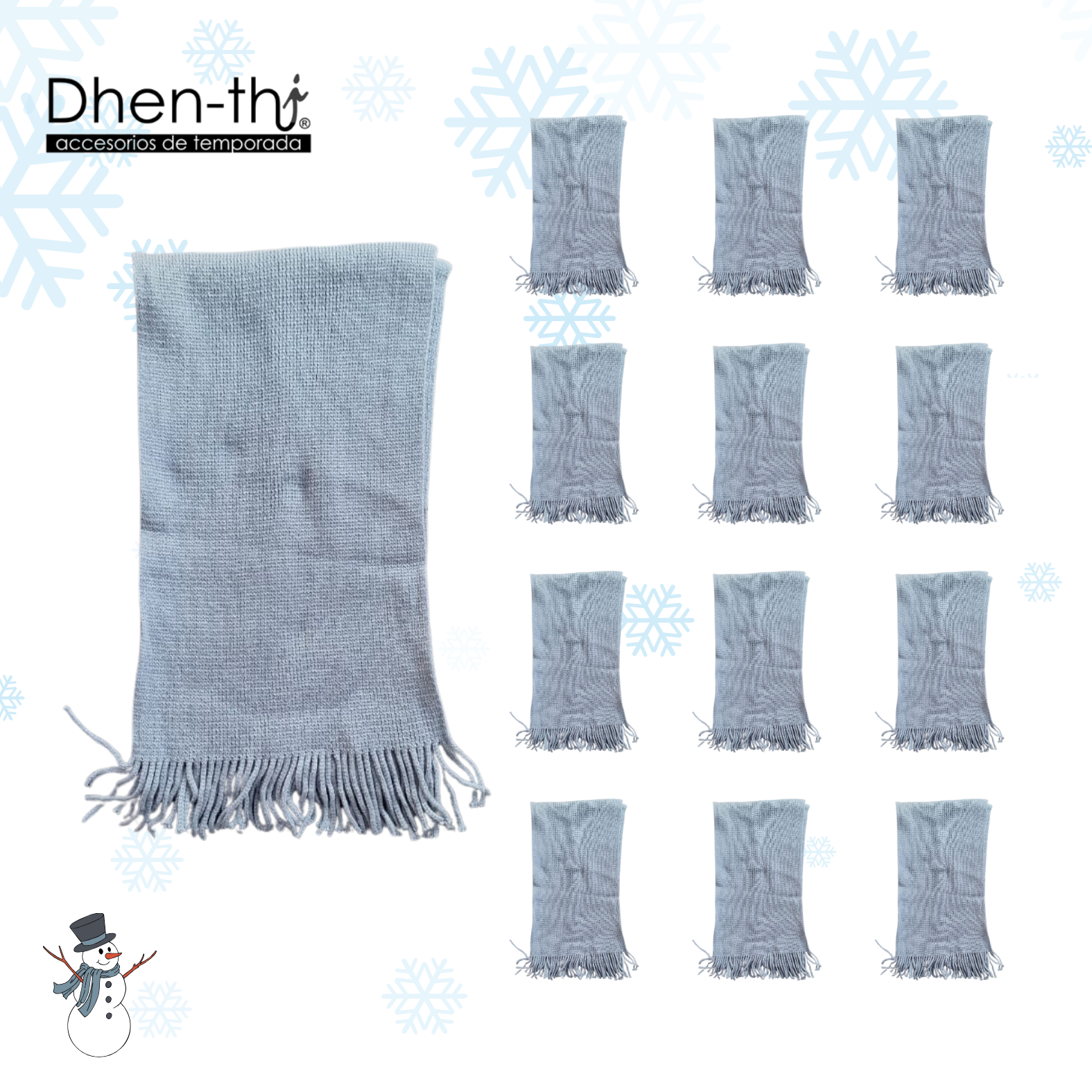 🧣¡Lote de 12 Bufanda Tejida!🧣