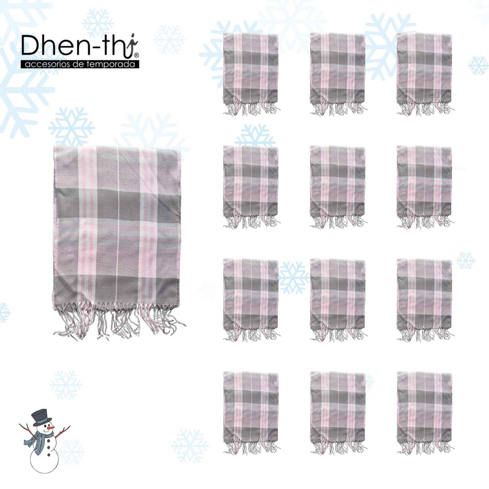 🧣¡Lote de 12 Bufandas con Diseño!🧣