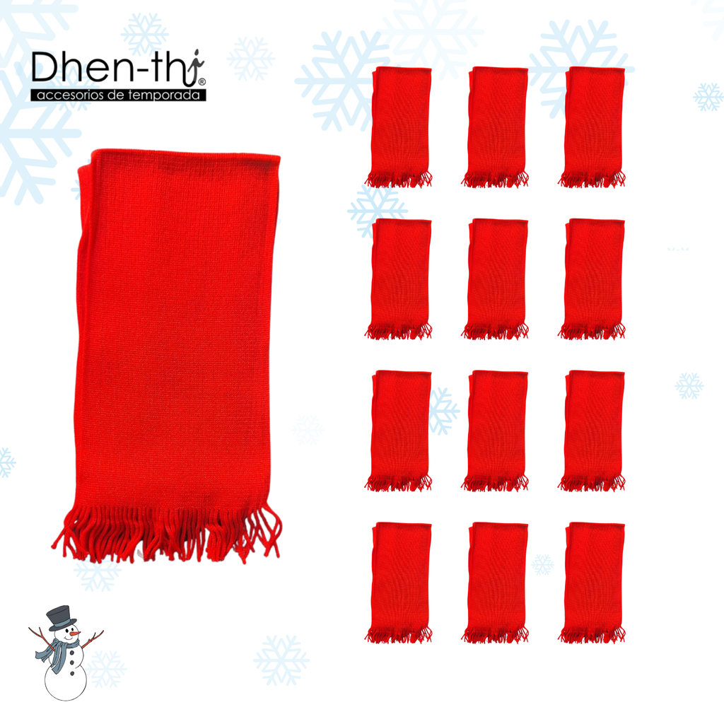 🧣¡Lote de 12 Bufanda Tejida!🧣