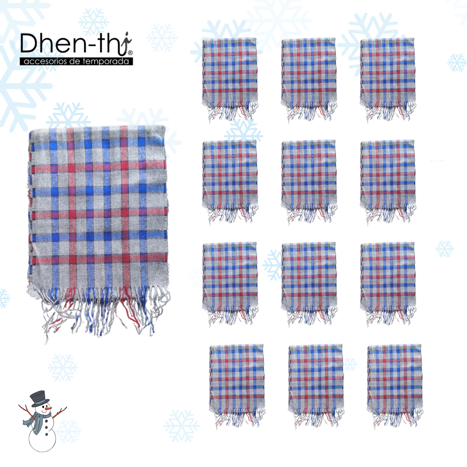 🧣¡Lote de 12 Bufandas con Diseño!🧣
