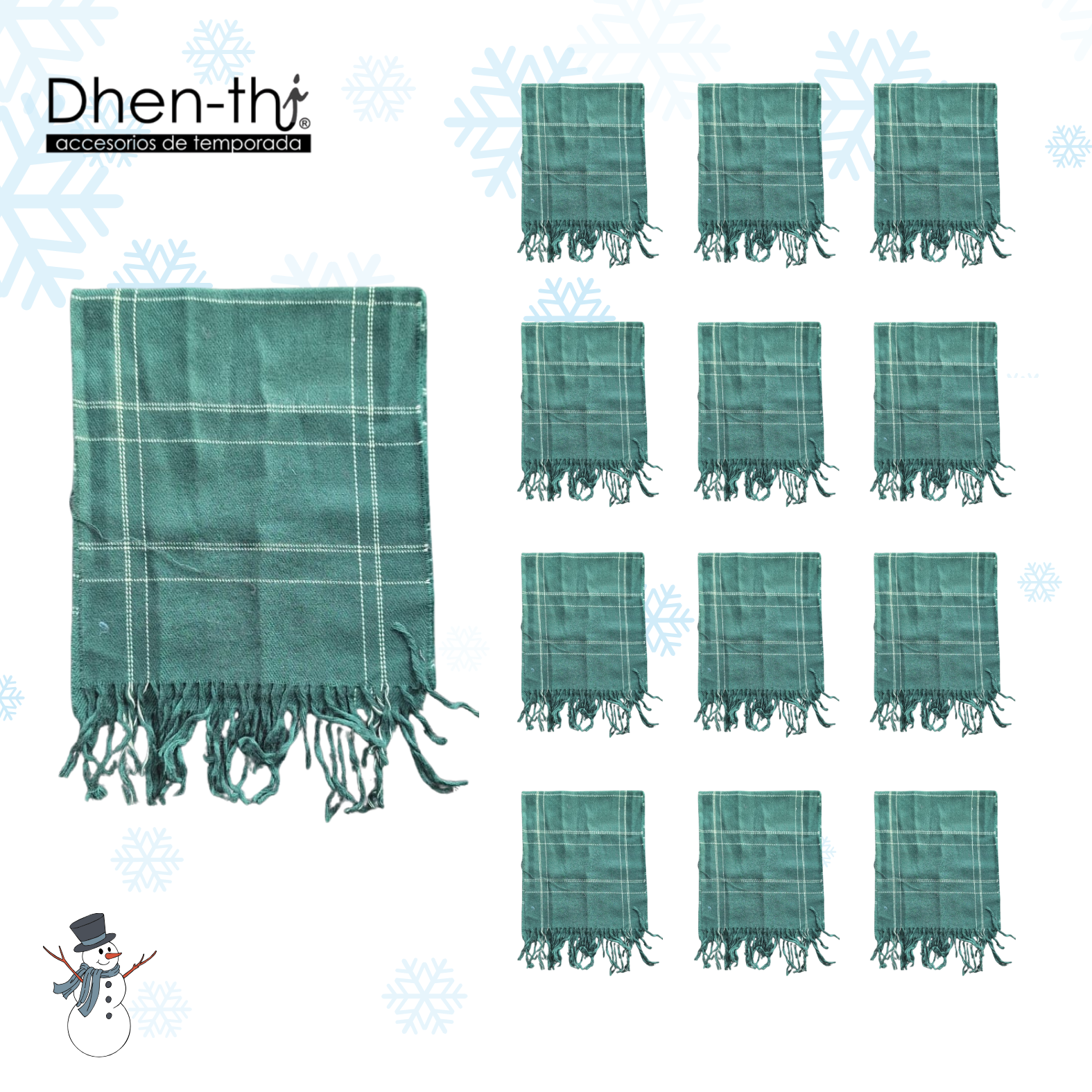 🧣¡Lote de 12 Bufandas con Diseño!🧣
