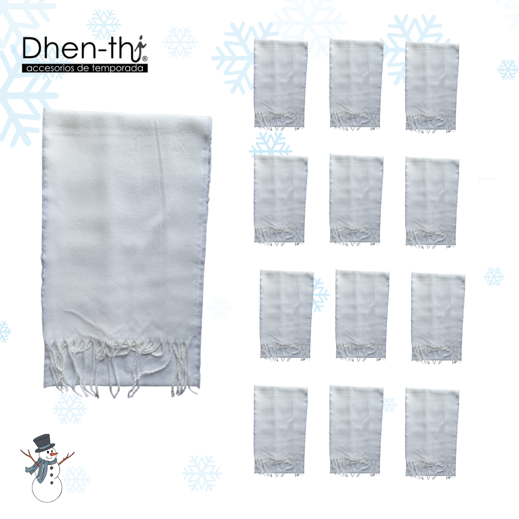 🧣¡Lote de 12 Bufanda Lisa!🧣