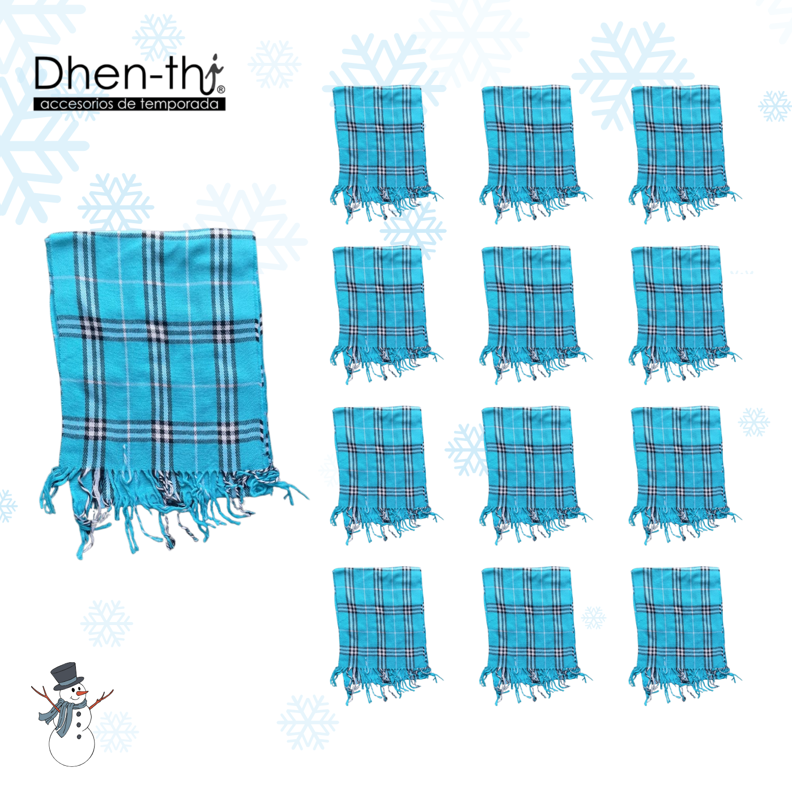 🧣¡Lote de 12 Bufandas con Diseño!🧣