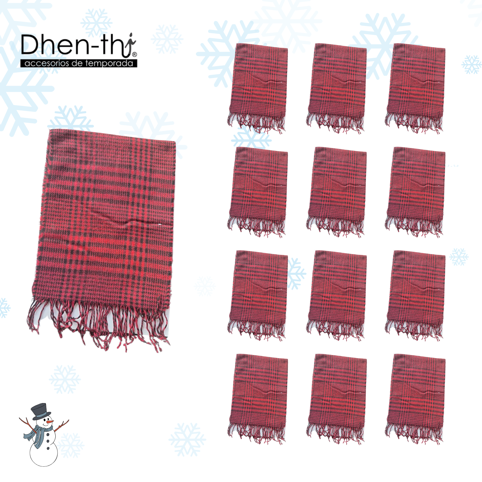 🧣¡Lote de 12 Bufandas con Diseño!🧣