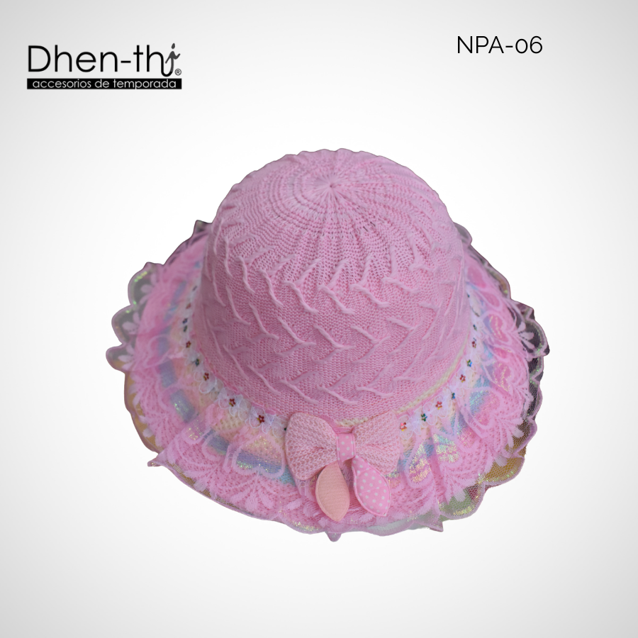 Sombrero de hilo para niña: Encaje