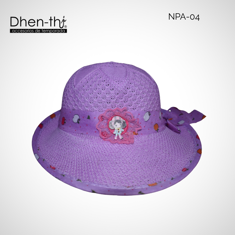 Sombrero de hilo para niña: Listón