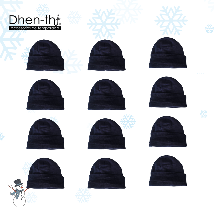 Docena de Bonete liso con forro interior